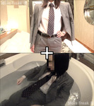 Model:Miyu　Wearing Men's Suit　