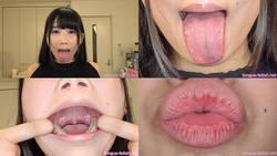 Aya Miyazaki - Long Tongue and Mouth Showing