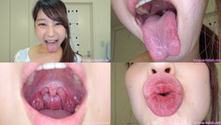 [舌 fetiberofeci] 櫻桃此色情不仔細觀察舌頭和嘴