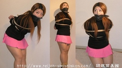 Girl in Miniskirt Bound and Gagged