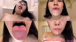 [舌頭戀物癖吐戀物癖] Akari Aizawa 的色情長舌頭，吐口水，口臭熟練課程 1