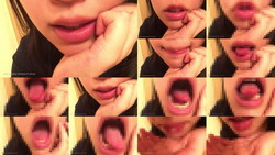 [超級珍貴的影像資料和極客︰ 偶像系列女孩"唇、 口、 舌、 牙齒和唾液帶來視頻