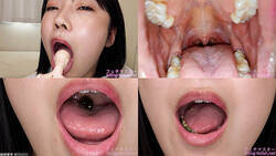[Oral fetish] Mio Kamishira&#39;s maniac oral observation and oral fetish play! [Swallowing]