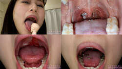 [Oral fetish] Mika Horiuchi&#39;s maniac oral observation and oral fetish play! [Swallowing]
