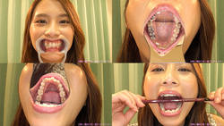 【歯フェチ】八重歯がキラリ！綺麗なお姉さんの歯を観察！【花咲いあん】