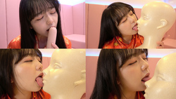 [Tongue tongue and face licking] Popular actress Rion Izumi&#39;s innocent face licking play! ! !