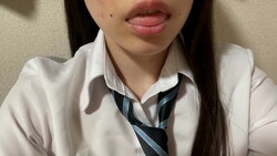 [Mouth/lips/tongue/throat fetish] Take a close-up shot of the oral cavity of a college student-selfie camera de posted video-
